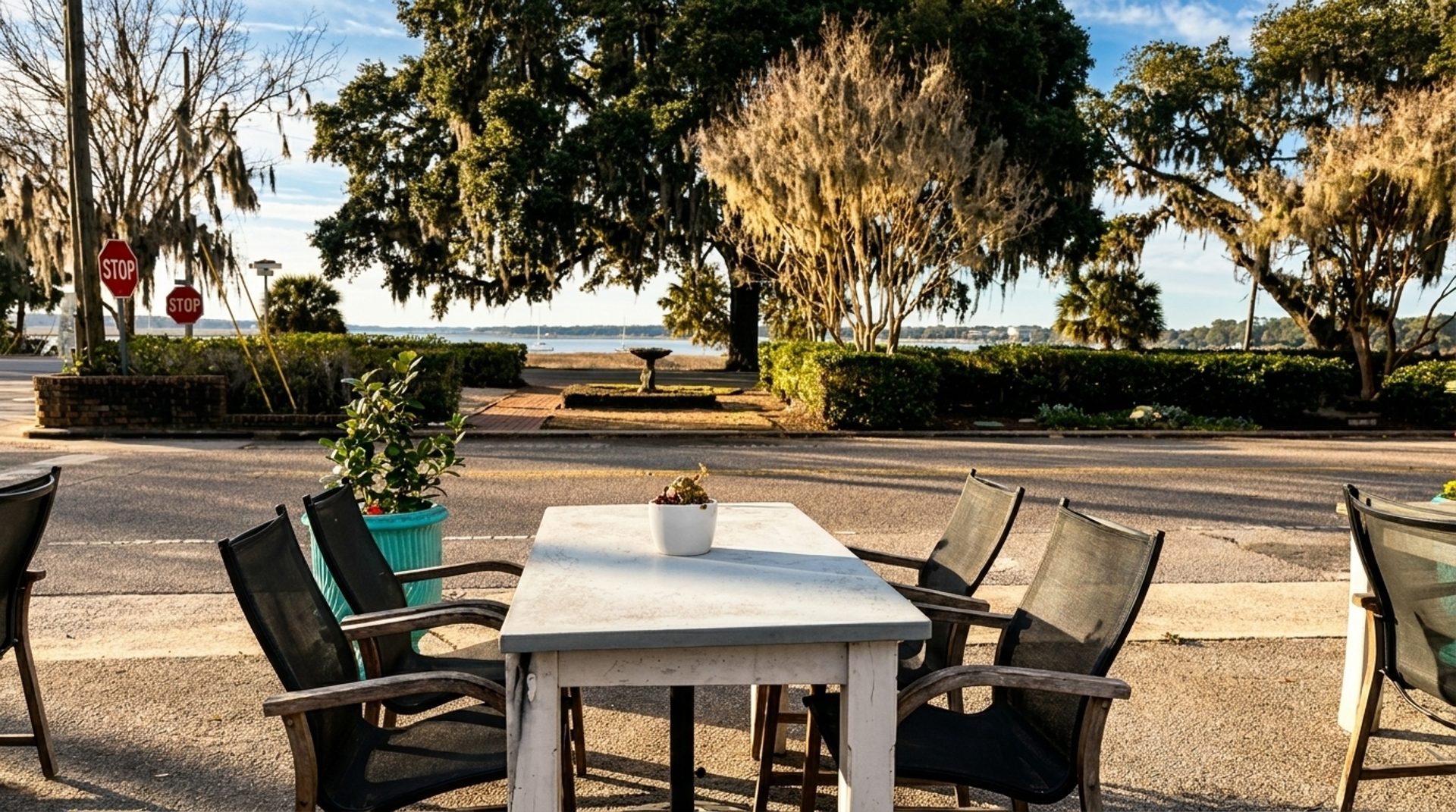 Patio Seats on the River