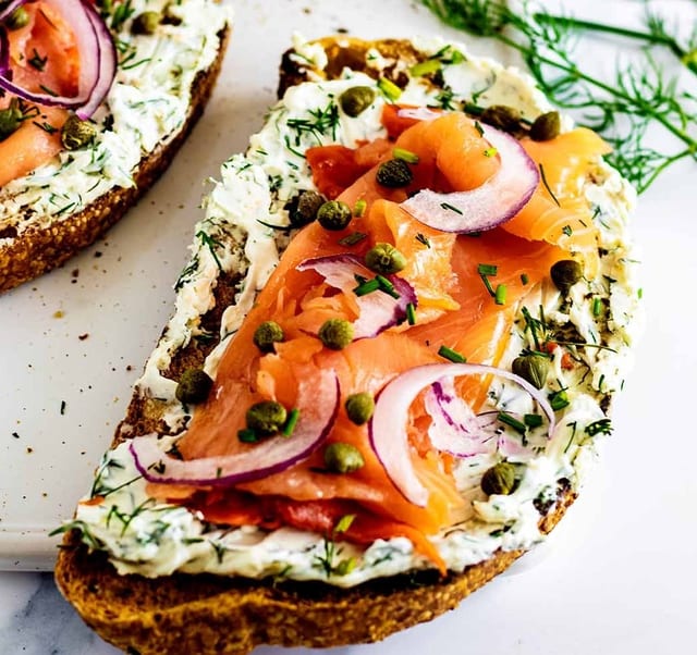 Smoked Salmon Tartine.